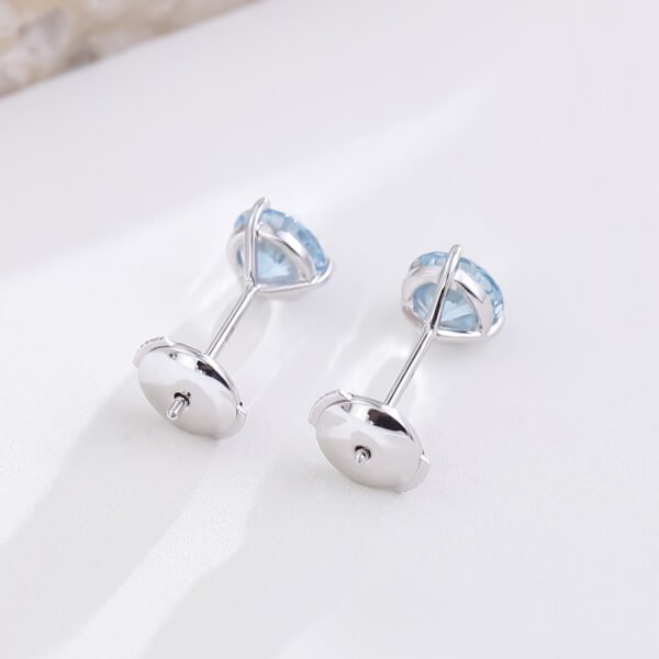 2.0 Carat Blue Diamond Stud Earring - Image 3