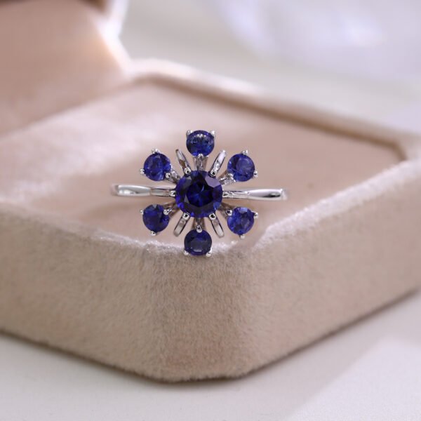 Sapphire Cornflower Ring - Image 6