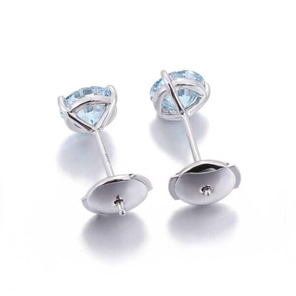 2.0 Carat Blue Diamond Stud Earring - Image 7