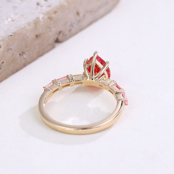 Pear Shaped Ruby Ring - Image 4