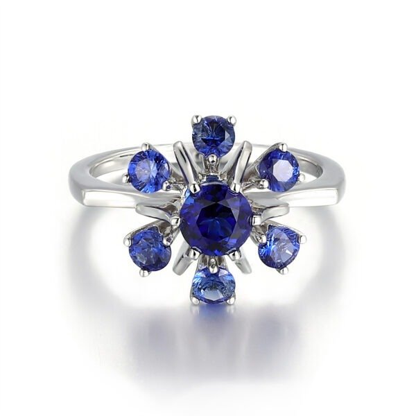 Sapphire Cornflower Ring
