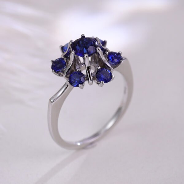 Sapphire Cornflower Ring - Image 3