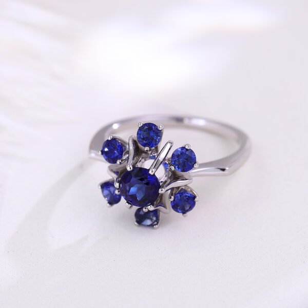 Sapphire Cornflower Ring - Image 5