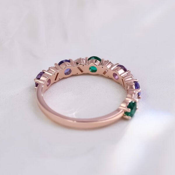 Luxury Colored Gemstone Eternal Wedding Ring - Image 6
