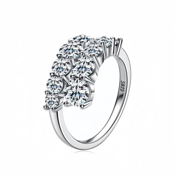 925 Sterling Silver Gold Plated Twisted Bypass Ring - Image 5