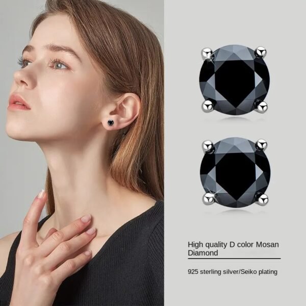 Luxury Black Moissanite Earring - Image 7