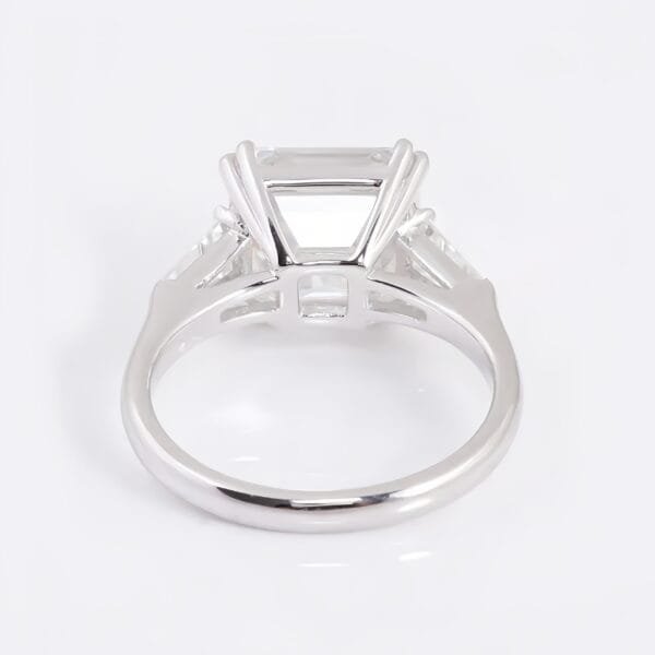 18K white gold princess-cut 4.5carat moissanite Diamond Ring - Image 7