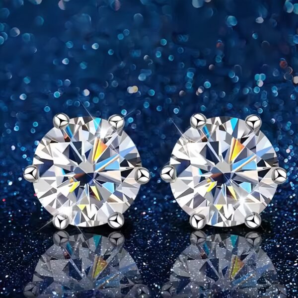 Designer 925 Sterling Silver Moissanite Earring - Image 4