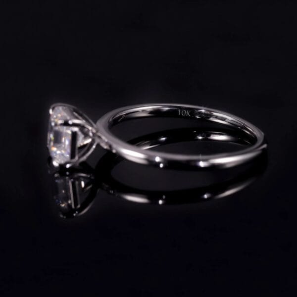 18K pure gold 4.0 carat Moissanite Engagement Ring - Image 5