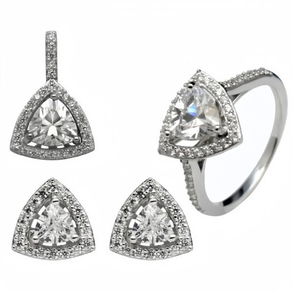 1.0ct Pear-Shaped Moissanite Engagement Ring - Image 4