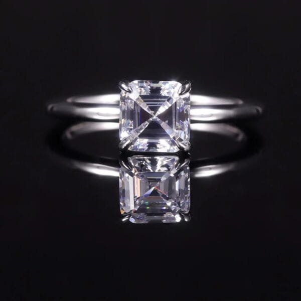 18K pure gold 4.0 carat Moissanite Engagement Ring - Image 3