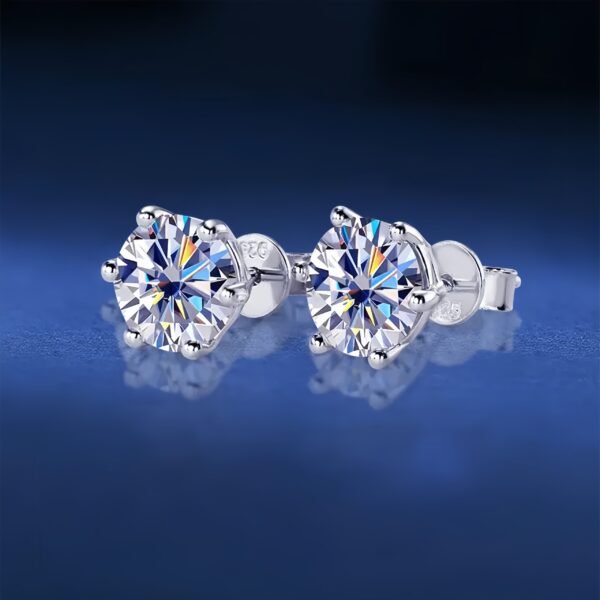 Designer 925 Sterling Silver Moissanite Earring - Image 3