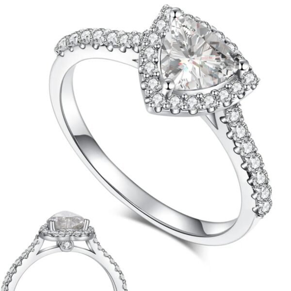 1.0ct Pear-Shaped Moissanite Engagement Ring - Image 5