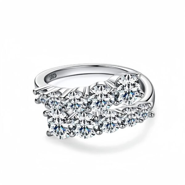 925 Sterling Silver Gold Plated Twisted Bypass Ring