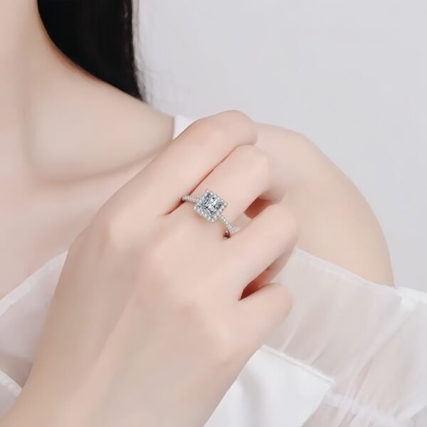 1.0ct Square Moissanite Engagement Ring - Image 5