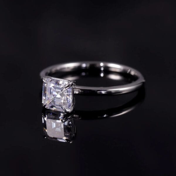 18K pure gold 4.0 carat Moissanite Engagement Ring - Image 6