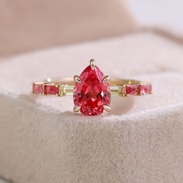 Pear Shaped Ruby Ring