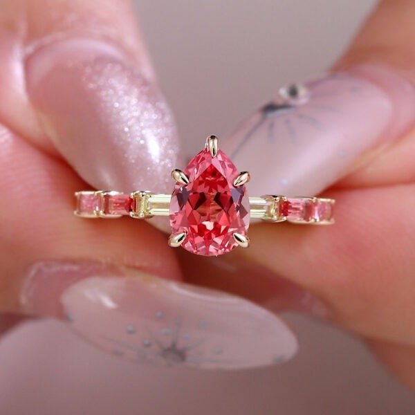 Pear Shaped Ruby Ring - Image 2