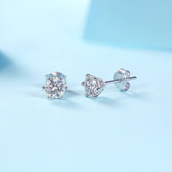 Designer 925 Sterling Silver Moissanite Earring - Image 6