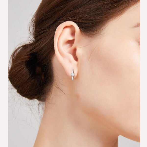 S925 Sterling Silver White Opal Earrings - Image 2