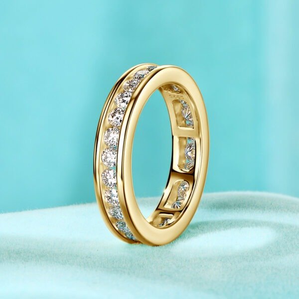 Hearts and Arrows Moissanite Eternity Ring - Image 7