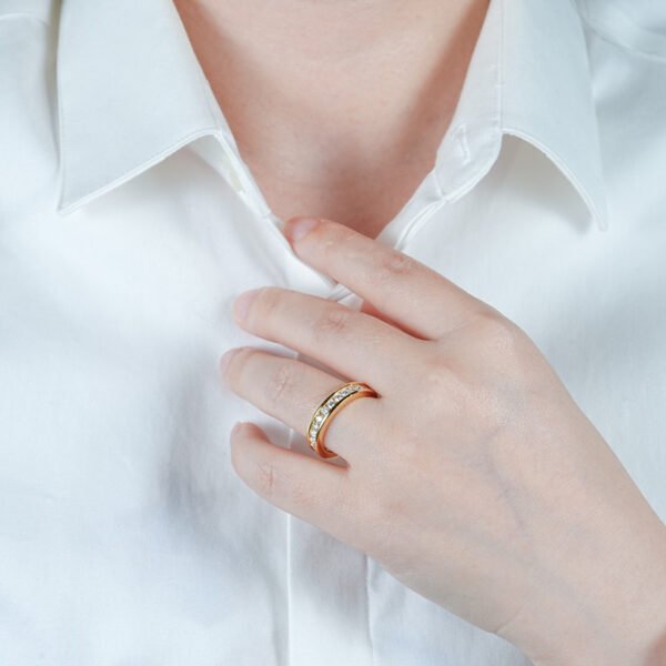 Hearts and Arrows Moissanite Eternity Ring - Image 9