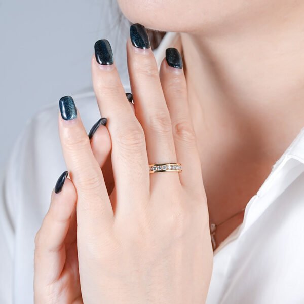 Hearts and Arrows Moissanite Eternity Ring - Image 8