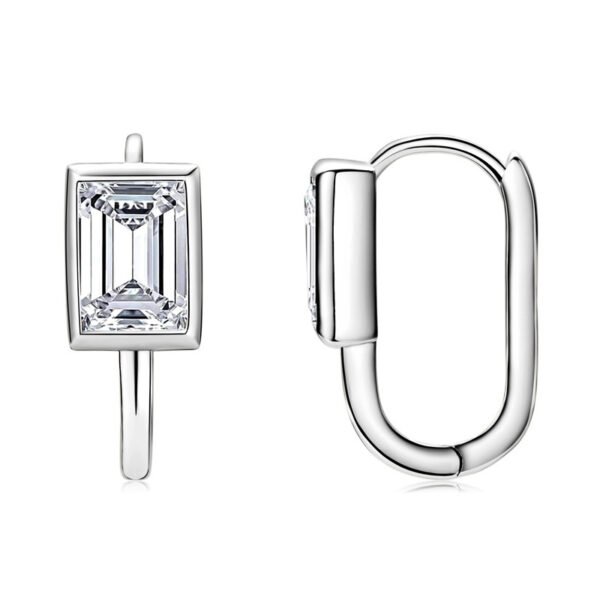 Cool Feel U Shape 1.2 Carat Moissanite Diamond Earring - Image 8