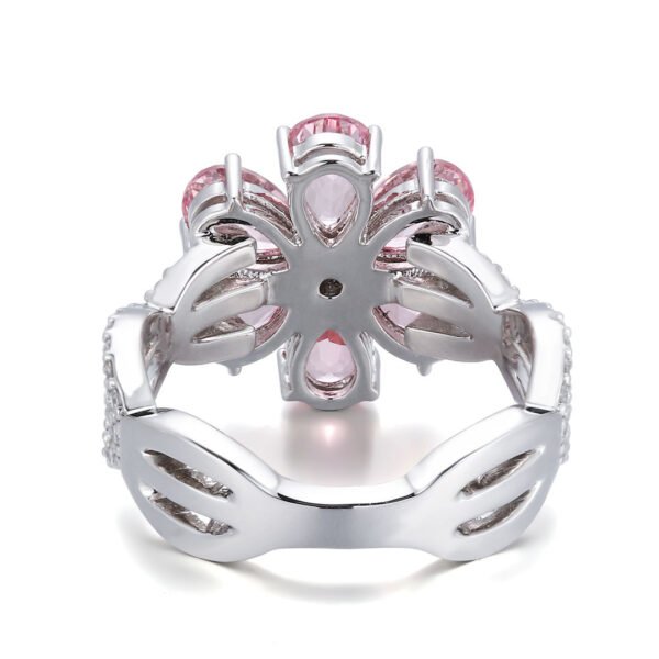 Luxury Pear-Shaped Petal Gemstone Ring - Image 6