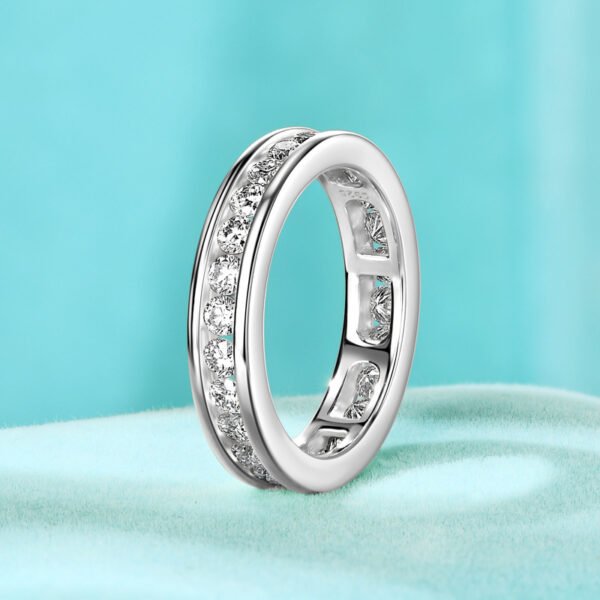 Hearts and Arrows Moissanite Eternity Ring - Image 5