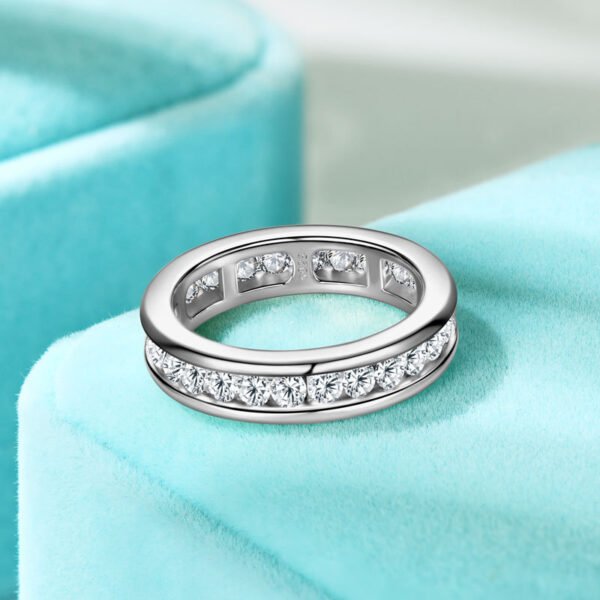 Hearts and Arrows Moissanite Eternity Ring - Image 4