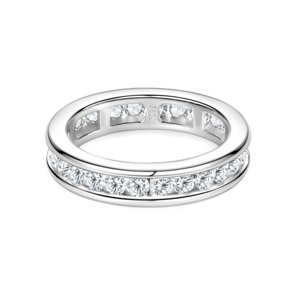 Hearts and Arrows Moissanite Eternity Ring