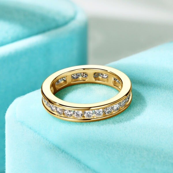 Hearts and Arrows Moissanite Eternity Ring - Image 6