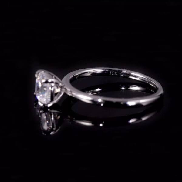 18K gold princess-cut 3.5-carat Moissanite Engagement Ring - Image 4