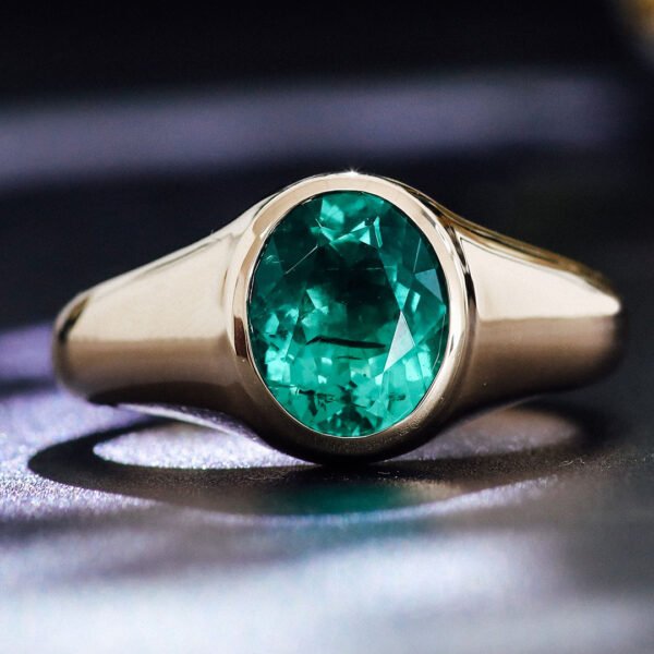 18K white gold 4.0 carat emerald Ring - Image 4