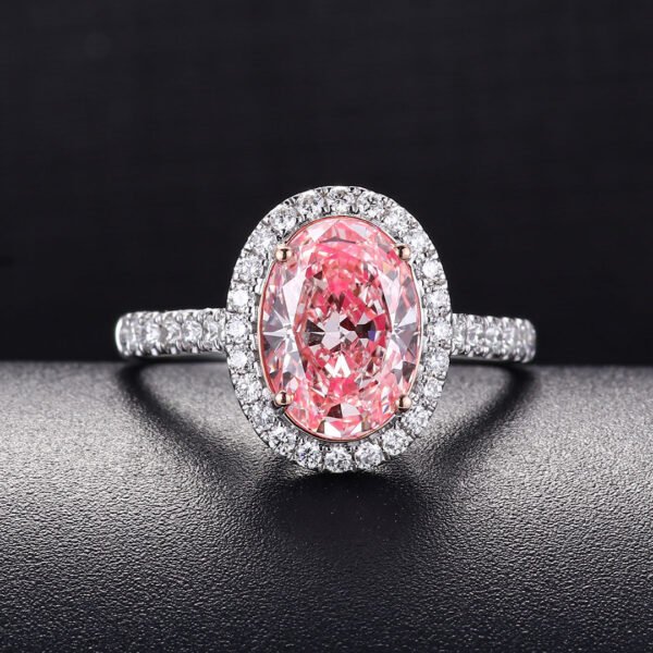 2.0 Carat Oval Pink Diamond Engagement Ring - Image 4