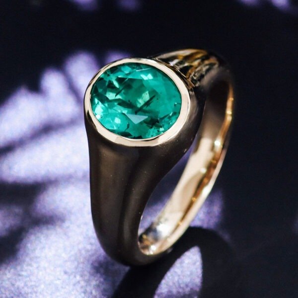 18K white gold 4.0 carat emerald Ring - Image 2