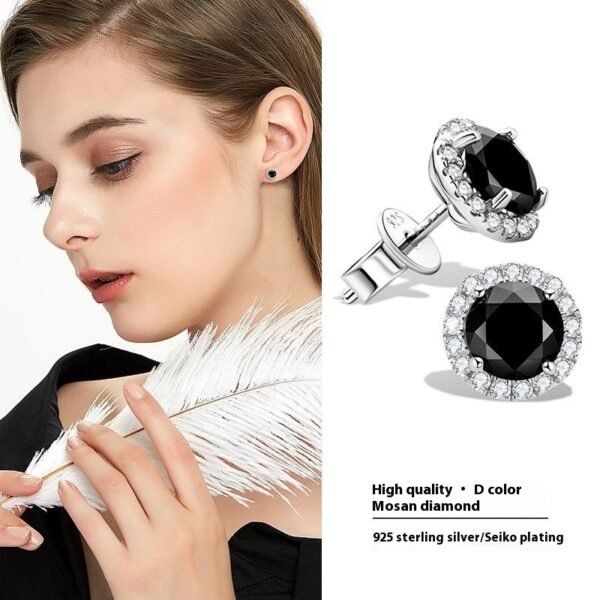 Luxury Black Moissanite Earring - Image 4