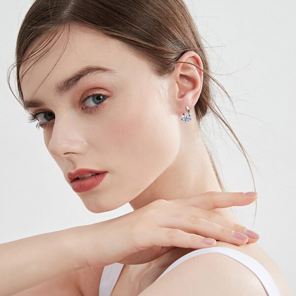 Germanium Drainage Moissanite Drop Earring - Image 2