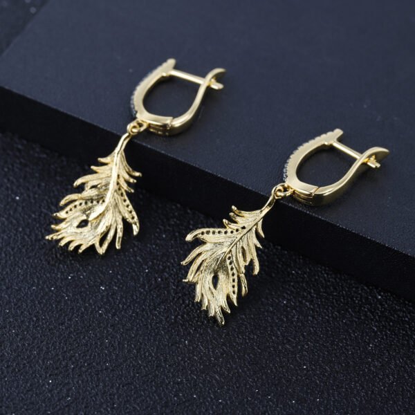 Luan Bird Gold Feather Series Jewelry Set - Image 8