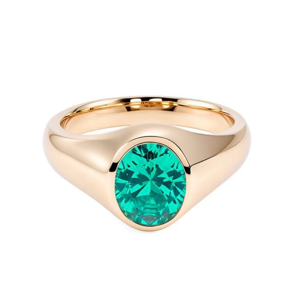 18K white gold 4.0 carat emerald Ring