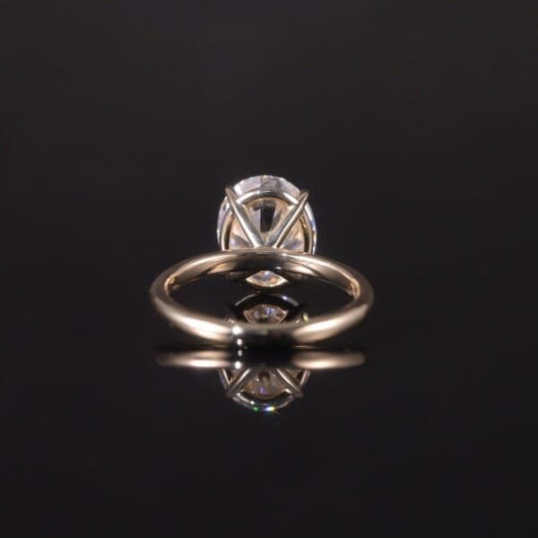 18K pure gold oval 5.0 carat Moissanite Engagement Ring - Image 5