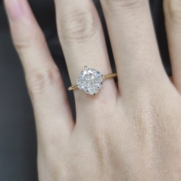 2 carat ice cut diamond Engagement Ring - Image 5