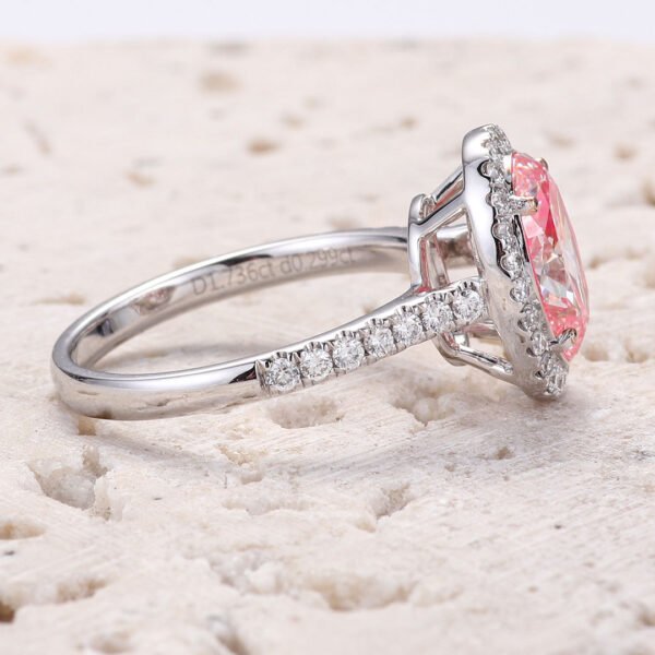 2.0 Carat Oval Pink Diamond Engagement Ring - Image 5