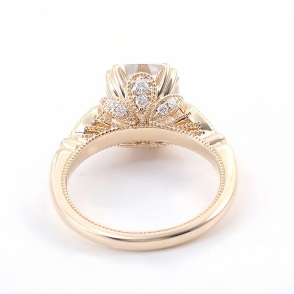18K White Gold Moissanite Ring - Image 8