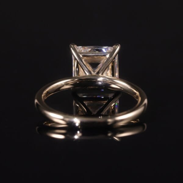 18K gold princess-cut 3.5-carat Moissanite Engagement Ring - Image 9