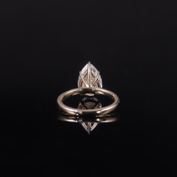 18K gold 4.0 carat pear-shaped Moissanite Ring - Image 7