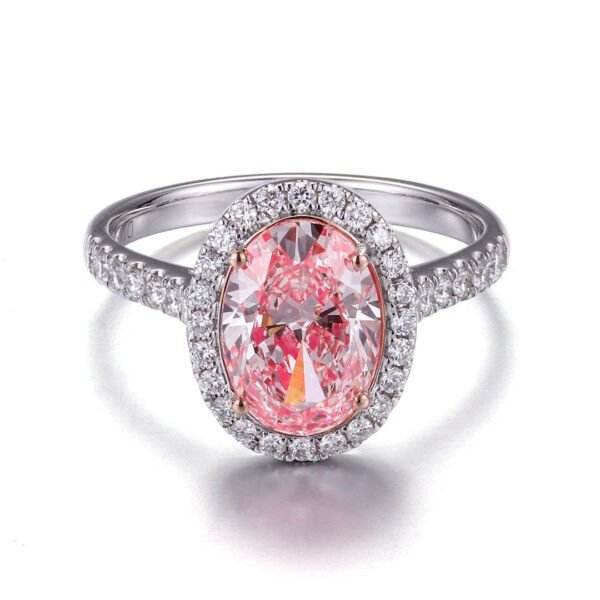 2.0 Carat Oval Pink Diamond Engagement Ring