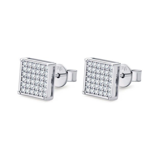 Luxury Square Moissanite Stud Earring