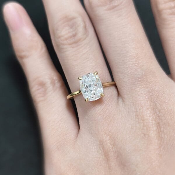 2.5 carat ice cut diamond Engagement Ring - Image 6